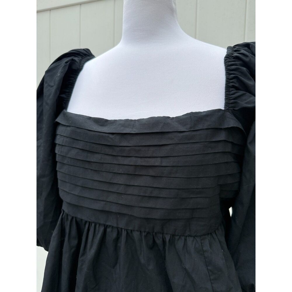 Abercrombie & Fitch Dress Emerson Poplin Puff Sleeve Size XL - Picture 4 of 10